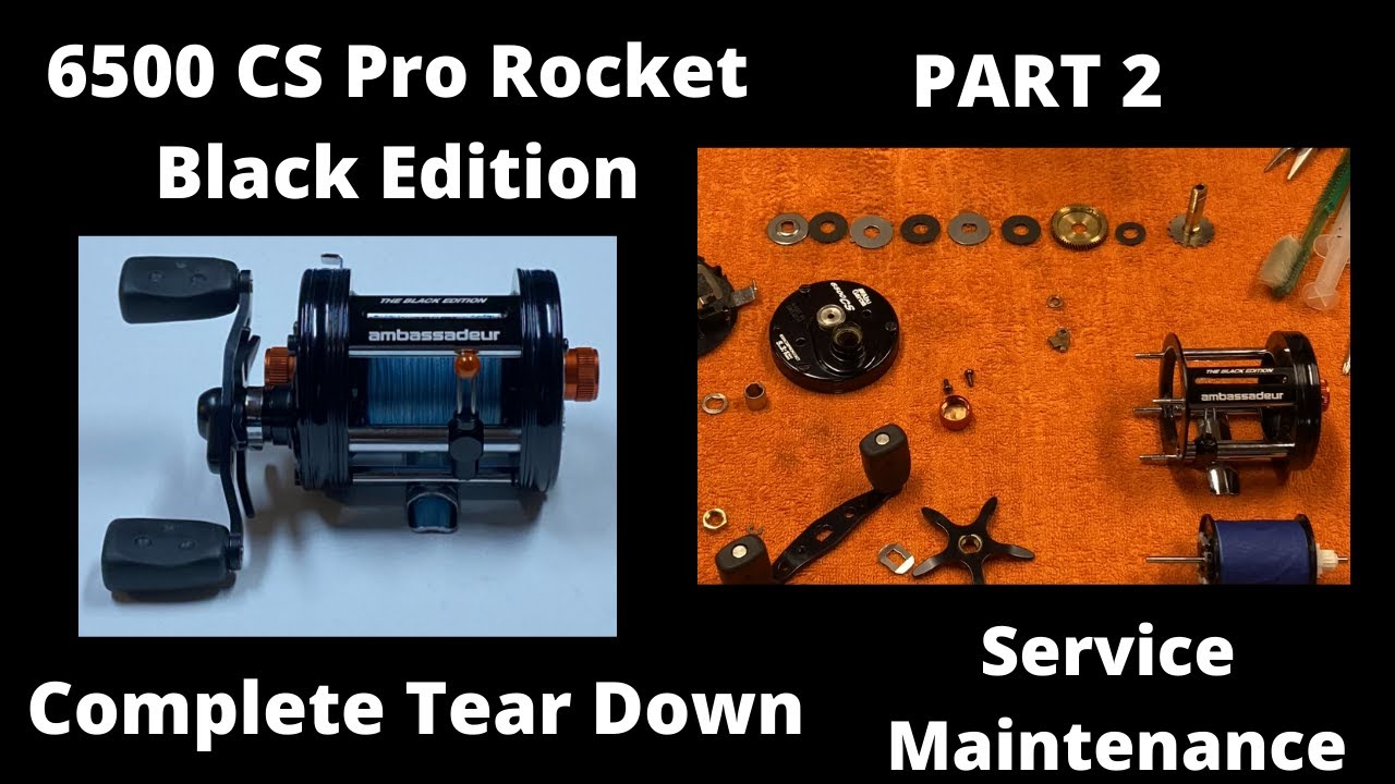 ABU Garcia 6500 CS Pro Rocket Black Edition. Complete Tear Down Service and Maintenance PART 2