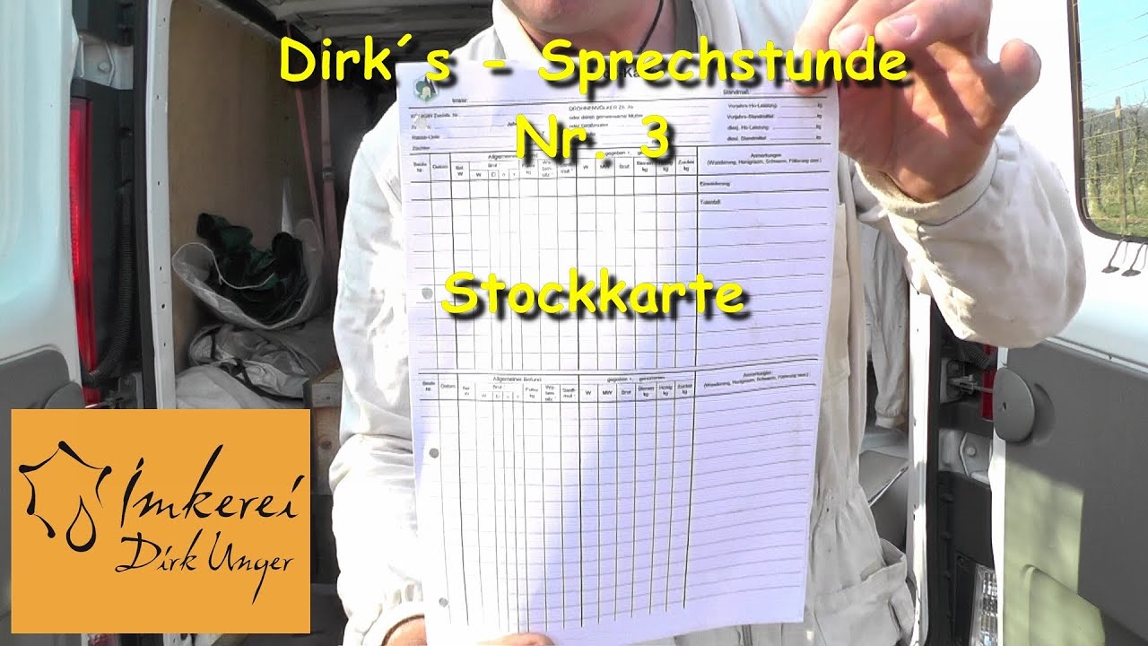 Dirk`s - Sprechstunde Nr. 3 -  Stockkarte