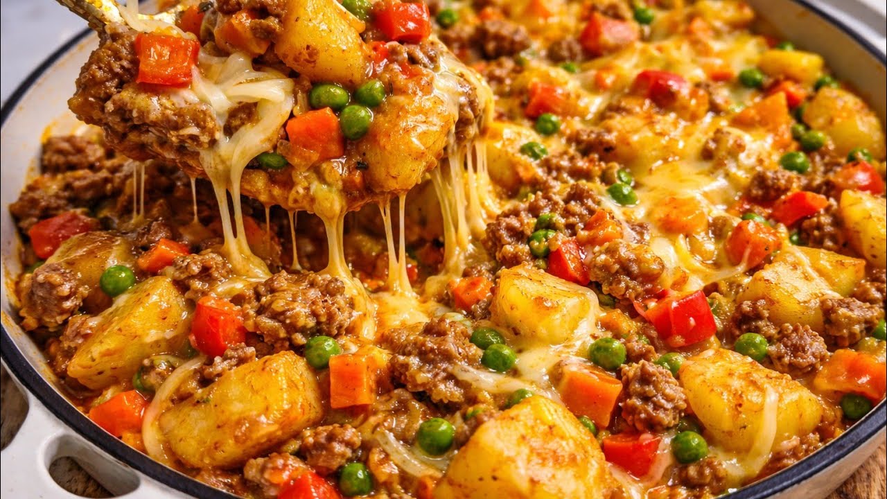 Easy One Pan Ground Beef & Potatoes 🥔🔥 | 30 Minute Family Dinner