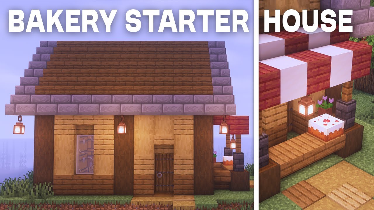 Minecraft I How To Build a Bakery Starter House - Tutorial