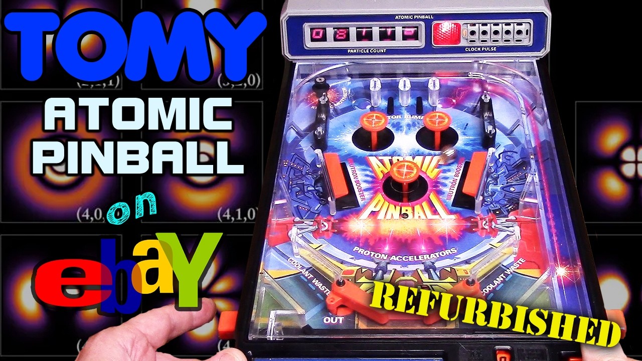Пинбол TOMY Atomic (черная версия) &ndash; полностью отреставрирован, с модернизированными латунными ше...