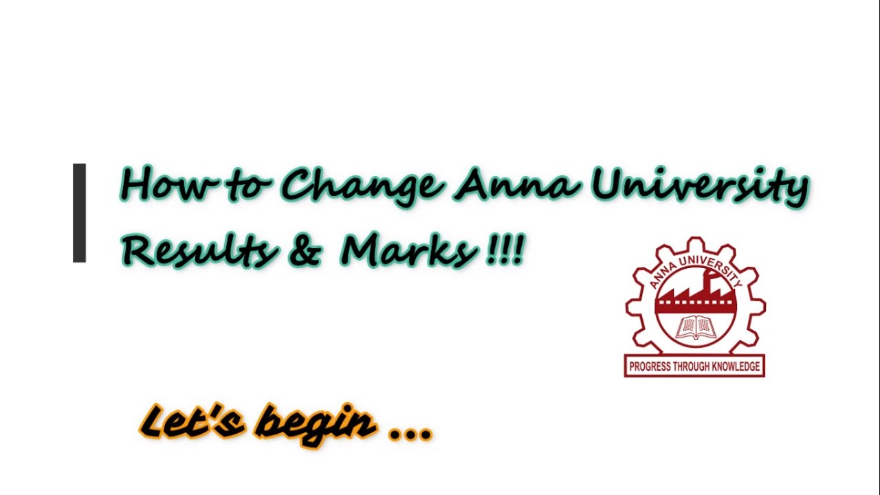 How to change Anna University Exam Results | Result HACK prank