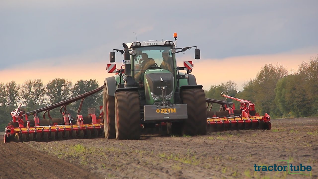 Fendt 936 Vario mit Väderstad Spirit 900 S Drillmaschine am Gerste drillen