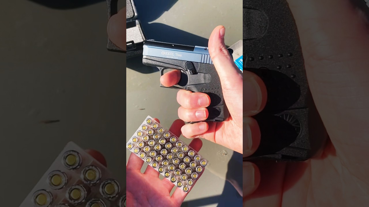 SHOOTING a BLANK FIRING GUN! #shooting #blankgun #guns #pistol #shorts