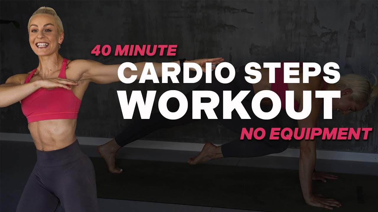 40 MIN CARDIO STEPS WORKOUT | Full Body | 5000+ steps | No Equipment | Sweaty and Fun | Active Rest