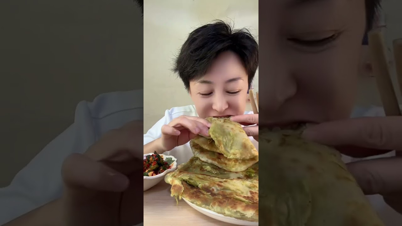 《Mukbang 》chinese flat bread Miao 