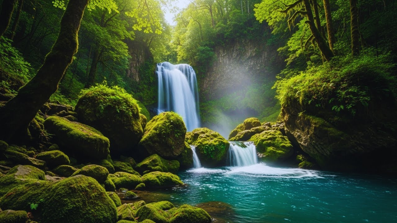 Soothing River Water Sounds with Soft Birds in a Serene Forest 🌳 Relaxing Nature Ambience for Deep
