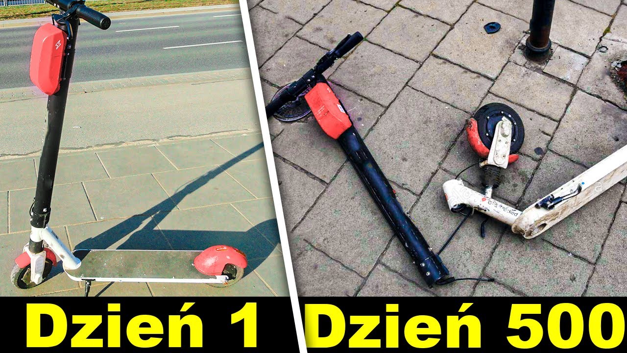 Hulajnoga elektryczna DZIEŃ 1 VS DZIEŃ 500