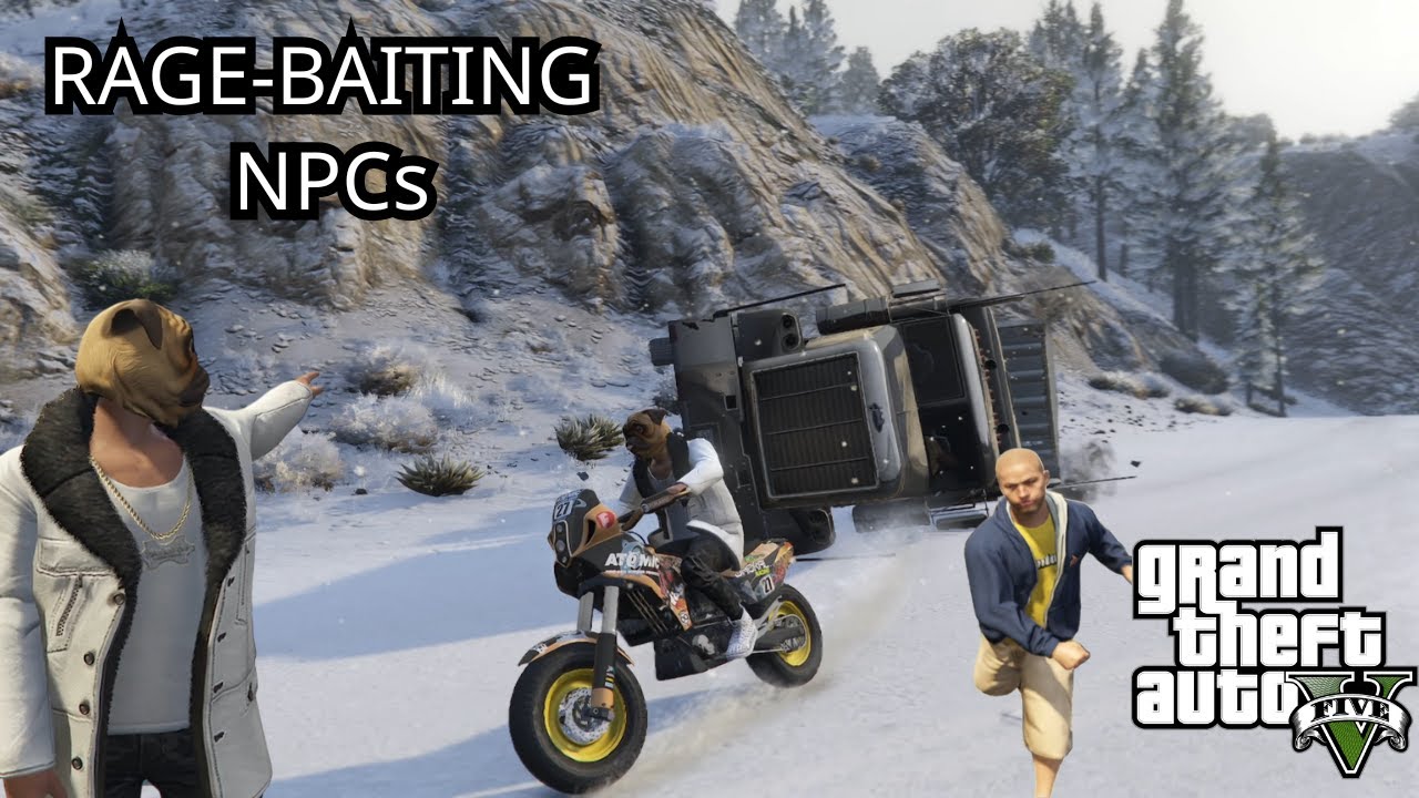 GTA 5 RAGE-BAITING NPCs OFF CLIFFS into the SEA