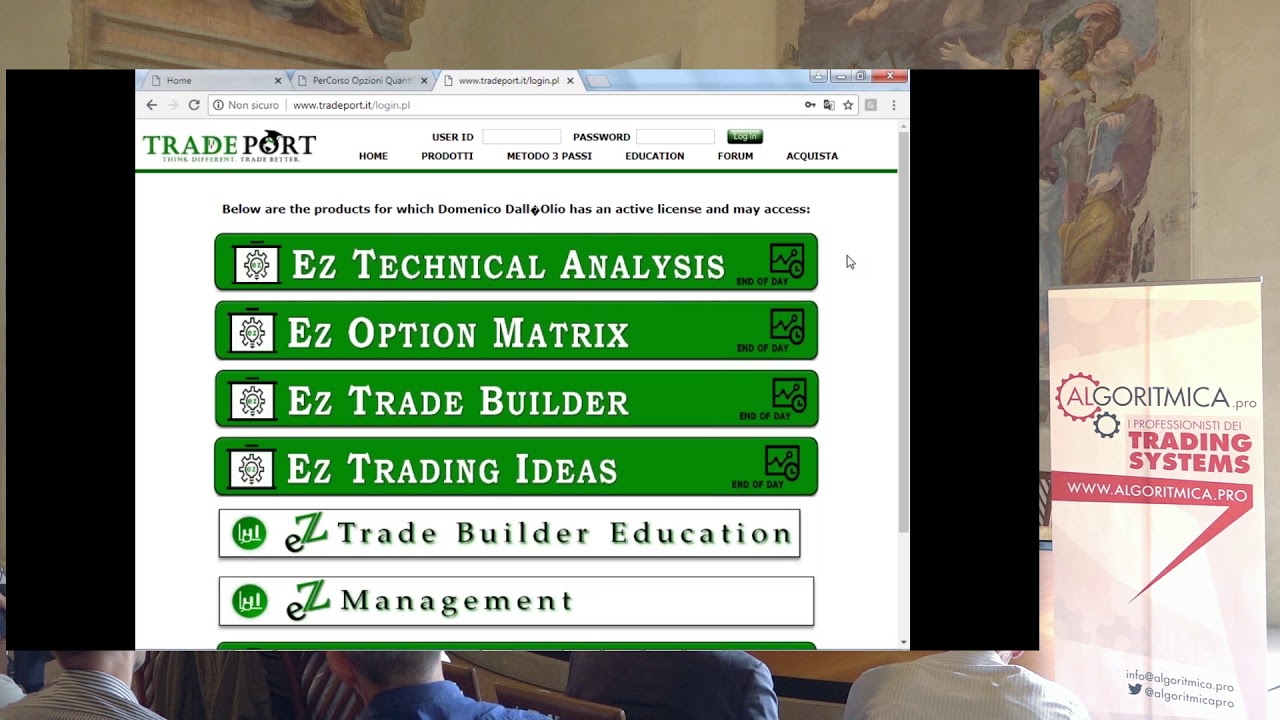 TradePort by EZTrade presentato da Domenico Dall'Olio di Quant Options