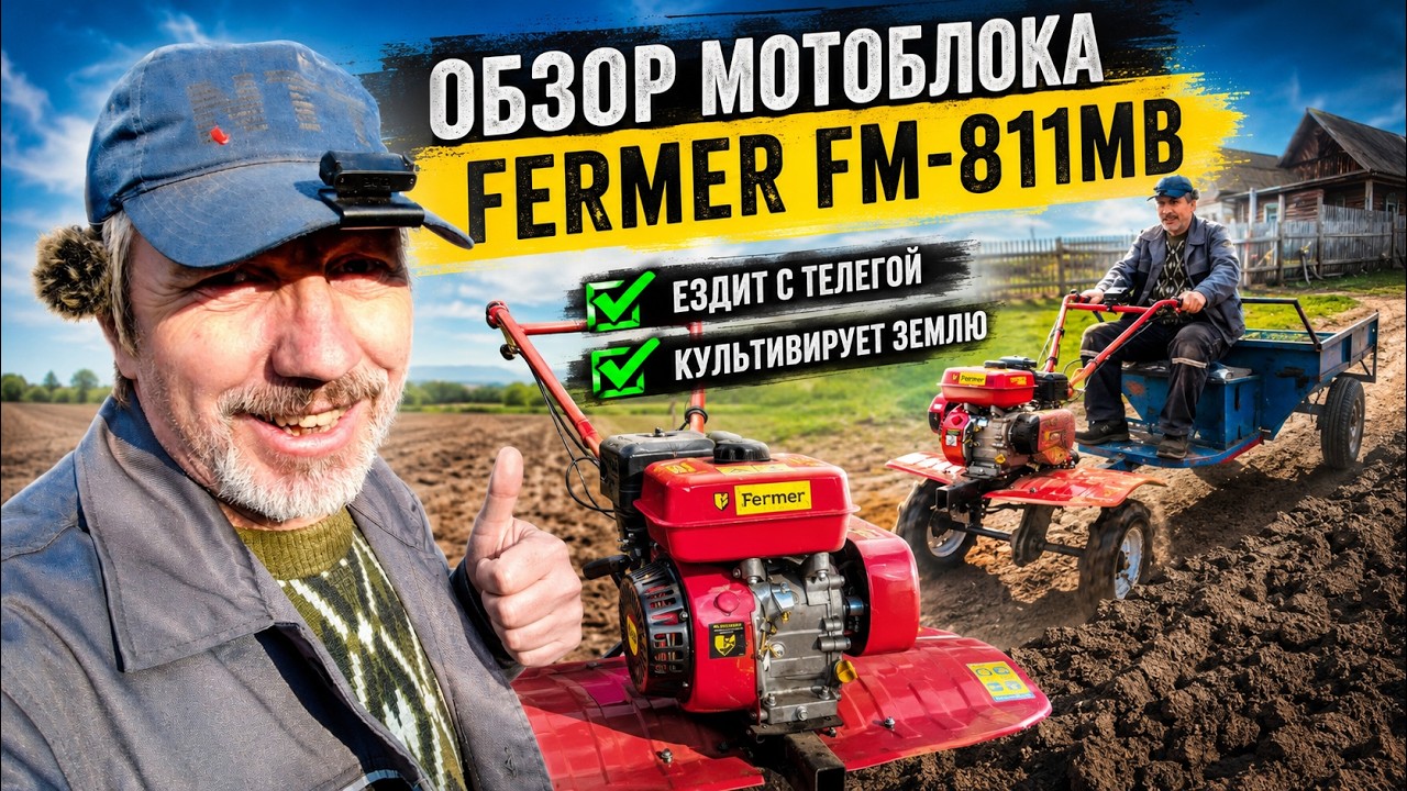 Честный обзор - испытание мотоблока - культиватора FERMER FM-811MB: плюсы и первые поломки