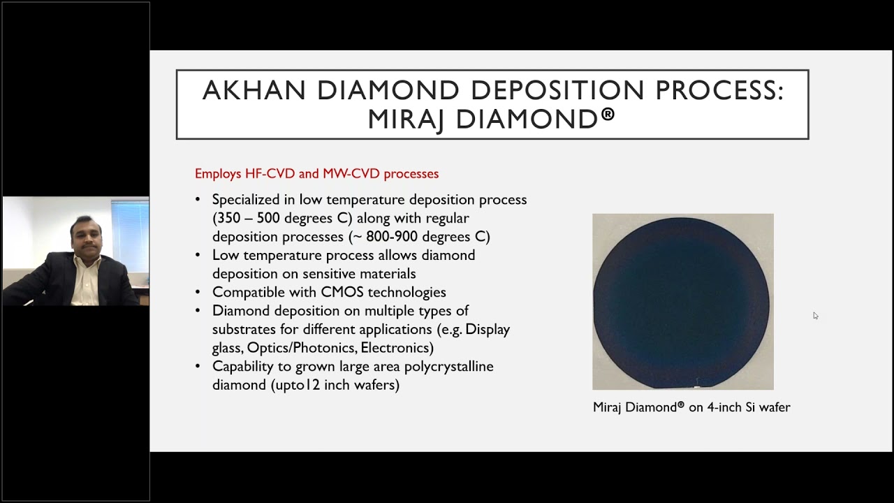 SID Webinar with AKHAN - Towards Diamond Based Devices and Protective Coatings