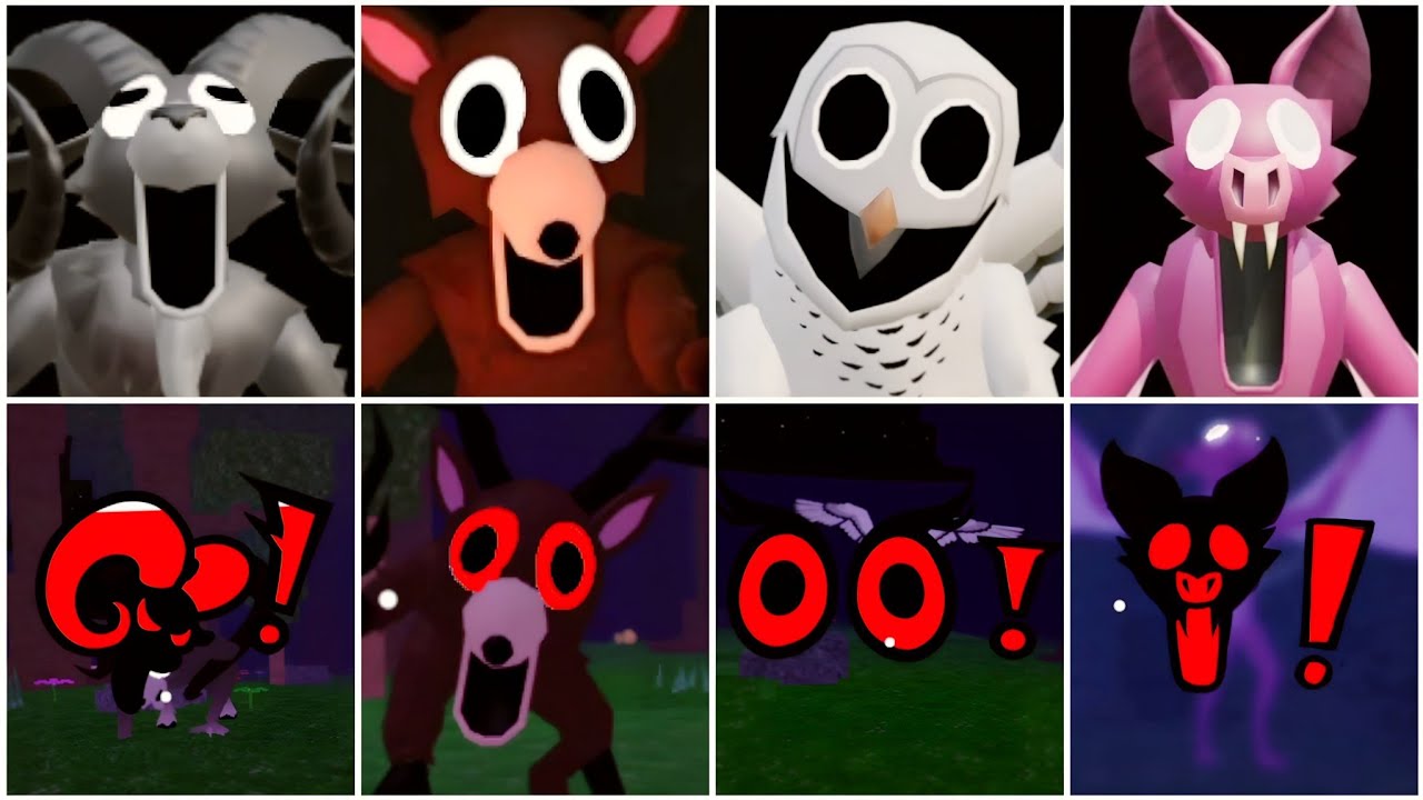 99 nights in the forest original jumpscares vs fake jumpscare all horror games 