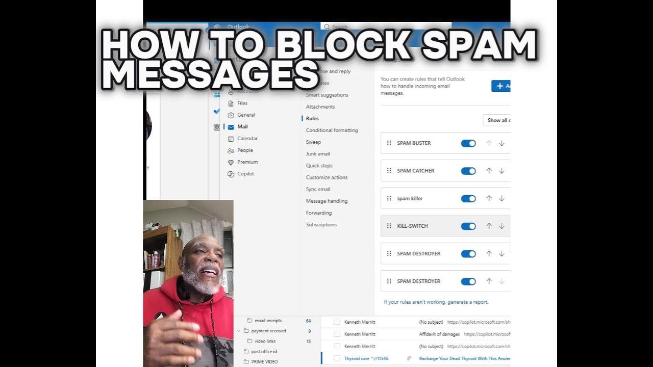 HOW TO BLOCK SPAM EMAIL IN OUTLOOK #BlockSpam #StopSpam #TechTips #PhoneSecurity #howto
