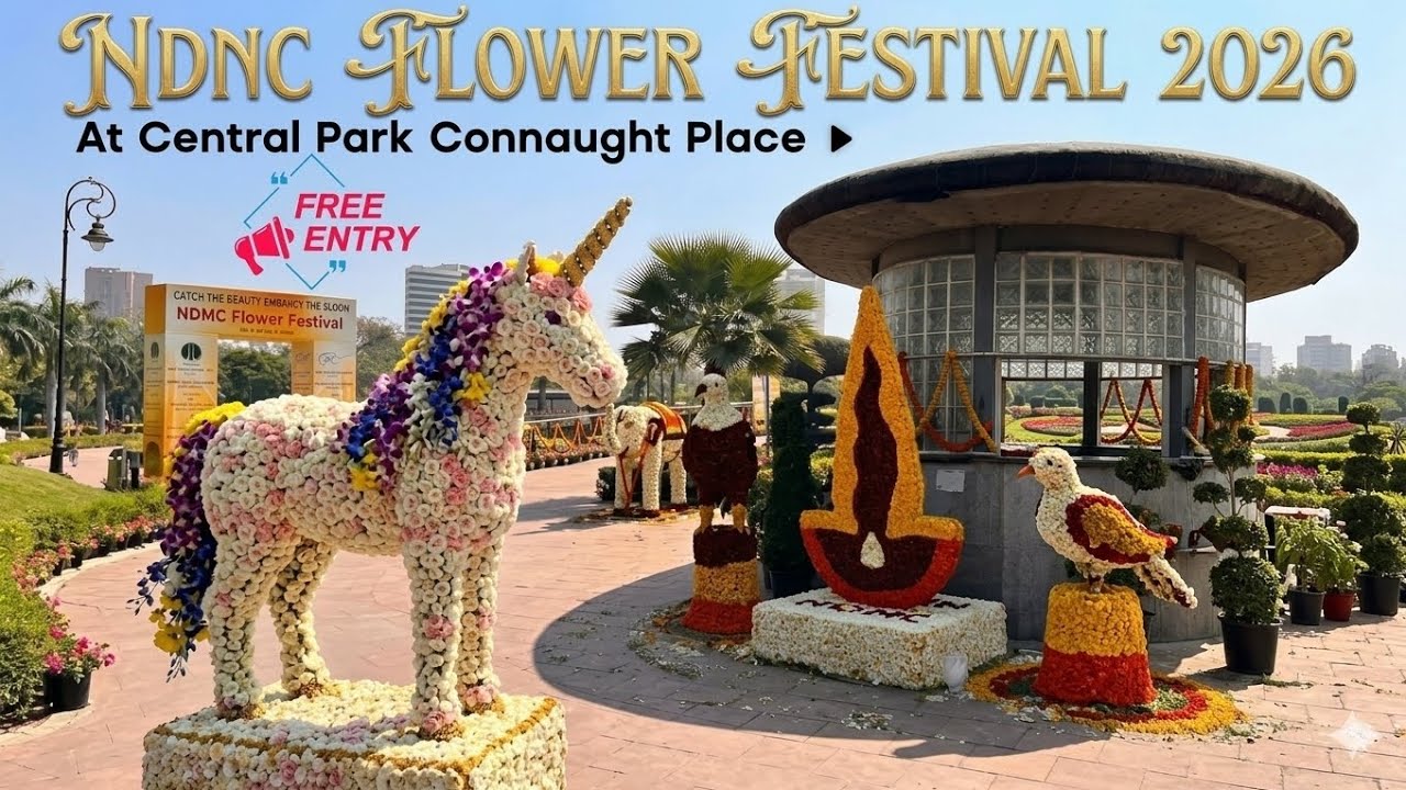 flower festival 2026 Central Park Connaught Place  || NDMC flower festival 2026 Central Park C.P 