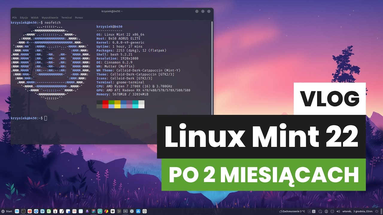 Linux Mint 22 po dw&oacute;ch miesiącach - moje wrażenia