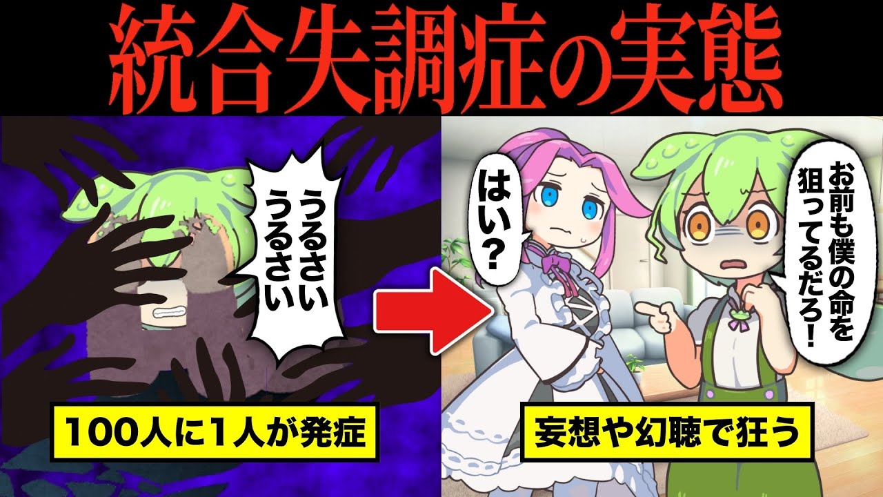 【実話】近年話題になっている統合失調症の実態とは【ずんだもん&ゆっくり解説】