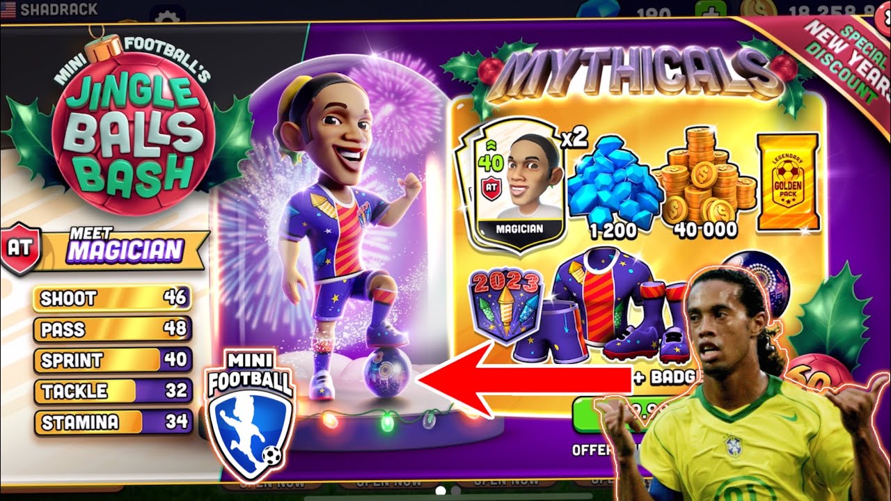 MINI FOOTBALL PURCHASING RONALDINHO ON JINGLE BALLS SEASON AND EPIC GOALS/ KING CAP GAMING