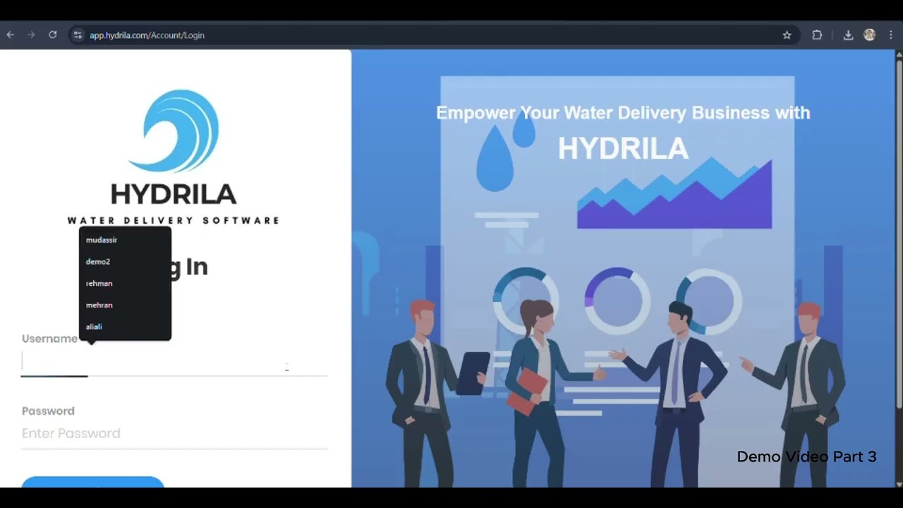 Hydrila Demo Video | Part 3 | Water Delivery Software
