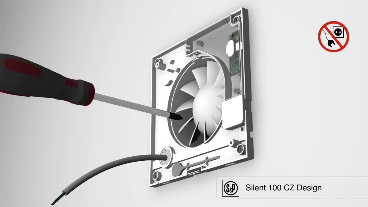 Silent 100 CZ Design монтаж вентилятора