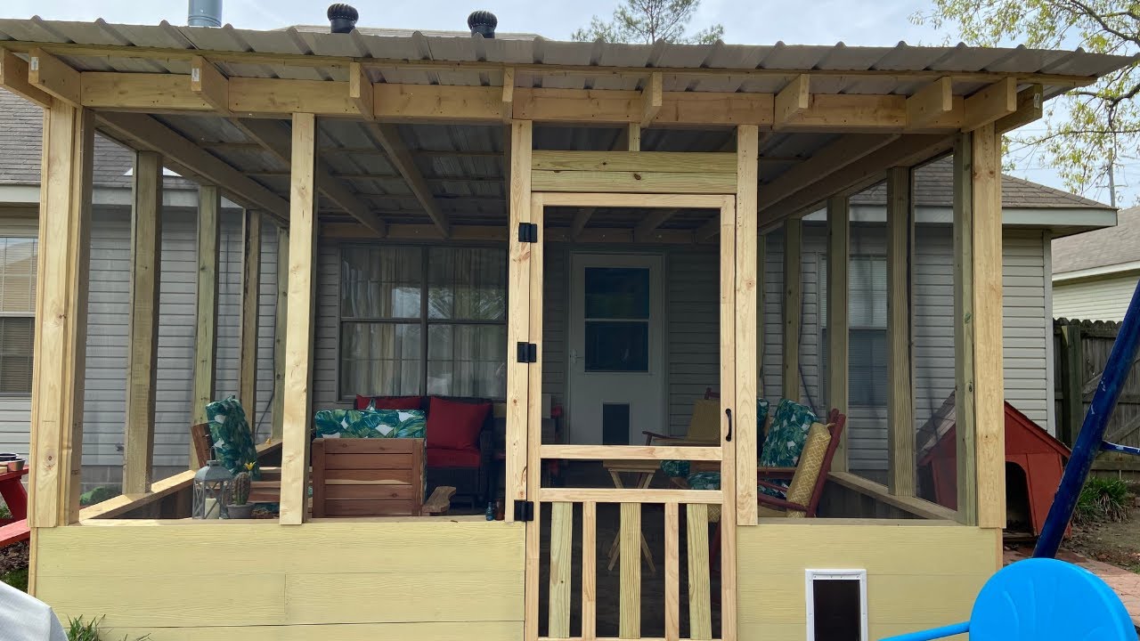 Building Our Screened In Back Porch Project Inspiration