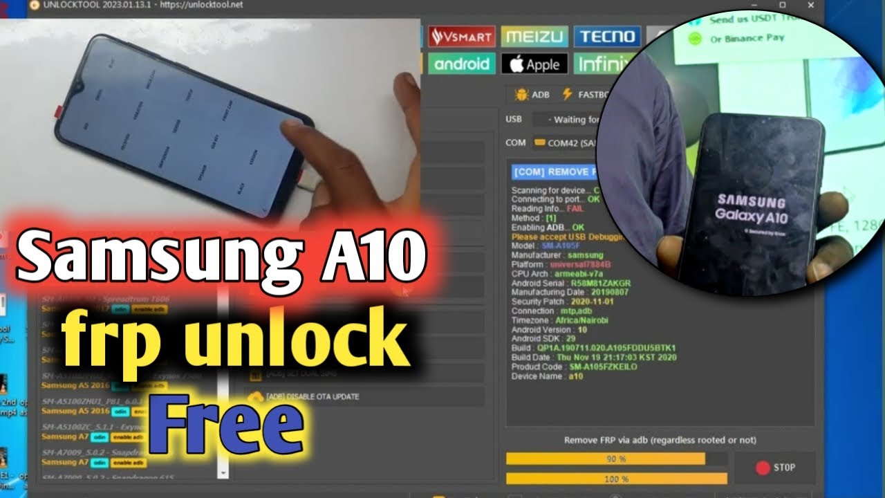 Samsung Galaxy A10 frp Unlock soloution; FRP Unlock Tool; AR.Mobile Training Institute