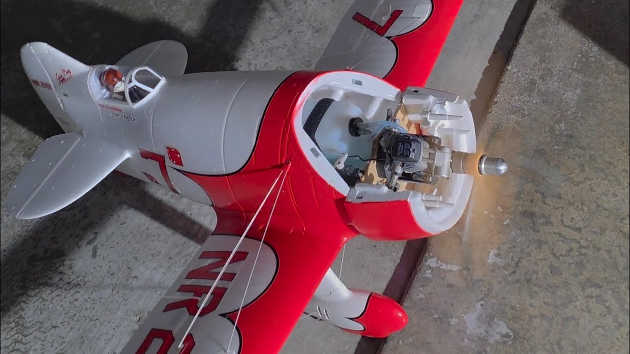 Переоборудование двигателя E-FLITE GEEBEE R2 в 4-тактный!