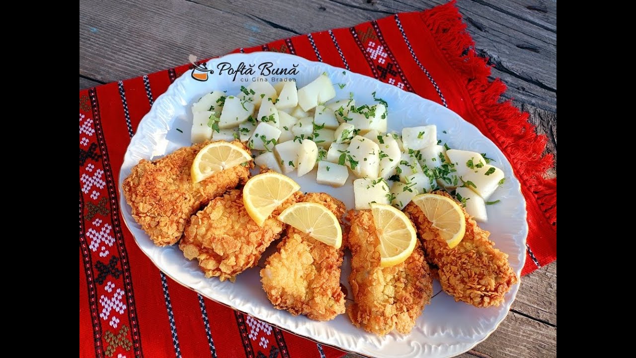 Crispy de peste alb in crusta de fulgi de porumb, snitele de peste! #viralvideo #fish #food #recipe