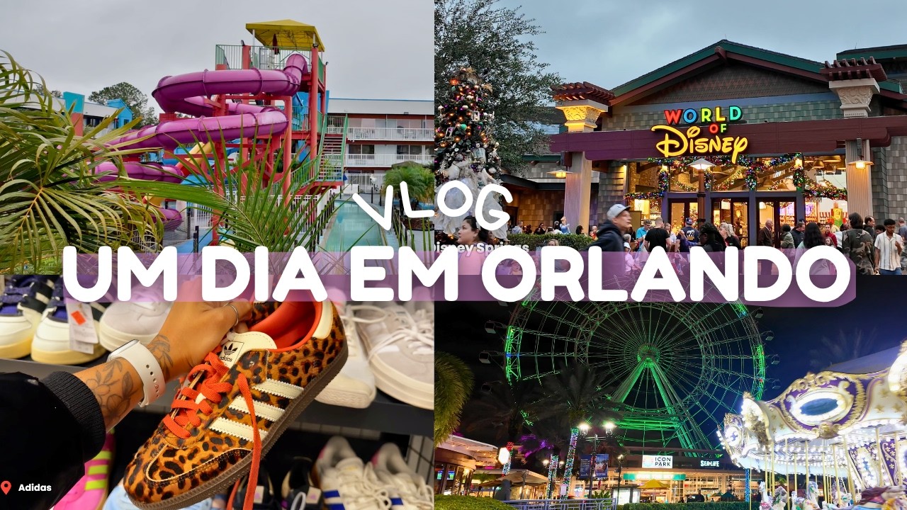 VLOG UM DIA EM ORLANDO | Burlington, Outlet Vineland, Disney Springs e ICON Park