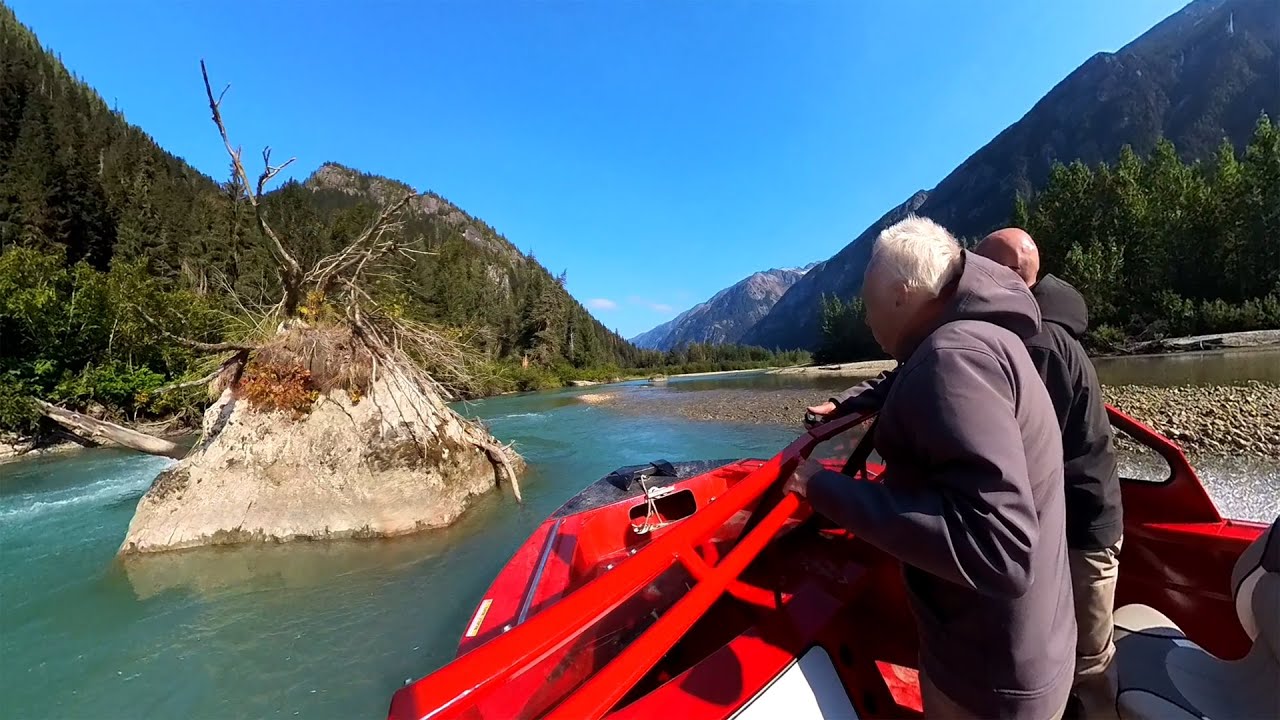 A relaxing boat trip with my father. Exstew River, Canada B.C.