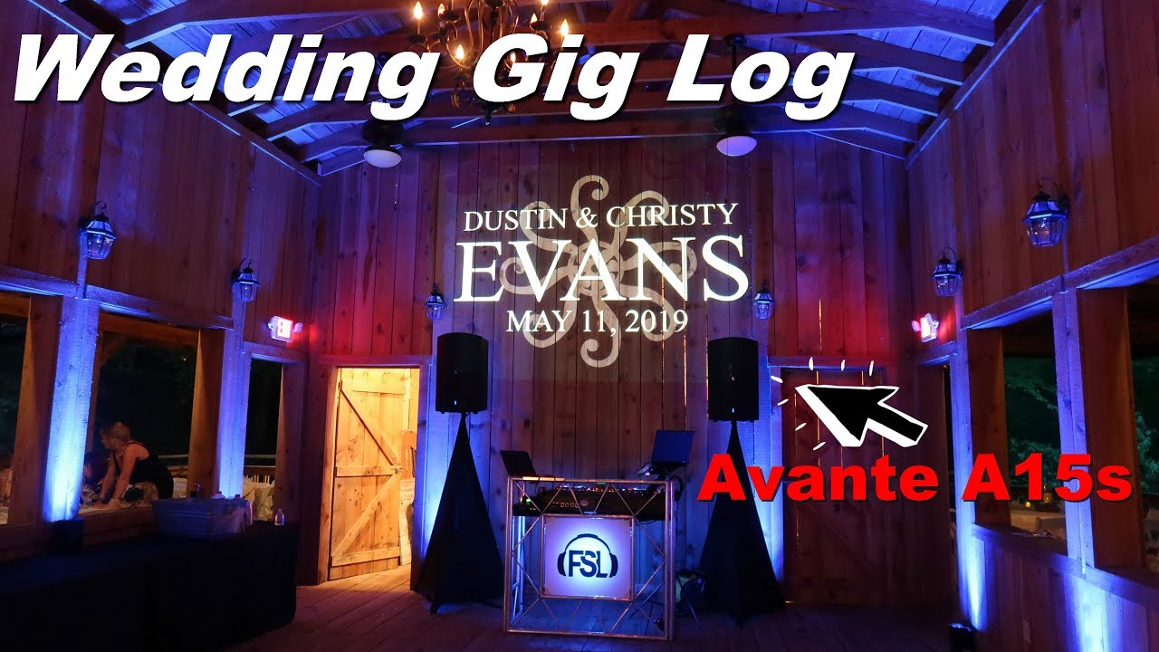 Projector Monogram + Uplights + Avante A15 = 2019 Wedding Gig Log 100