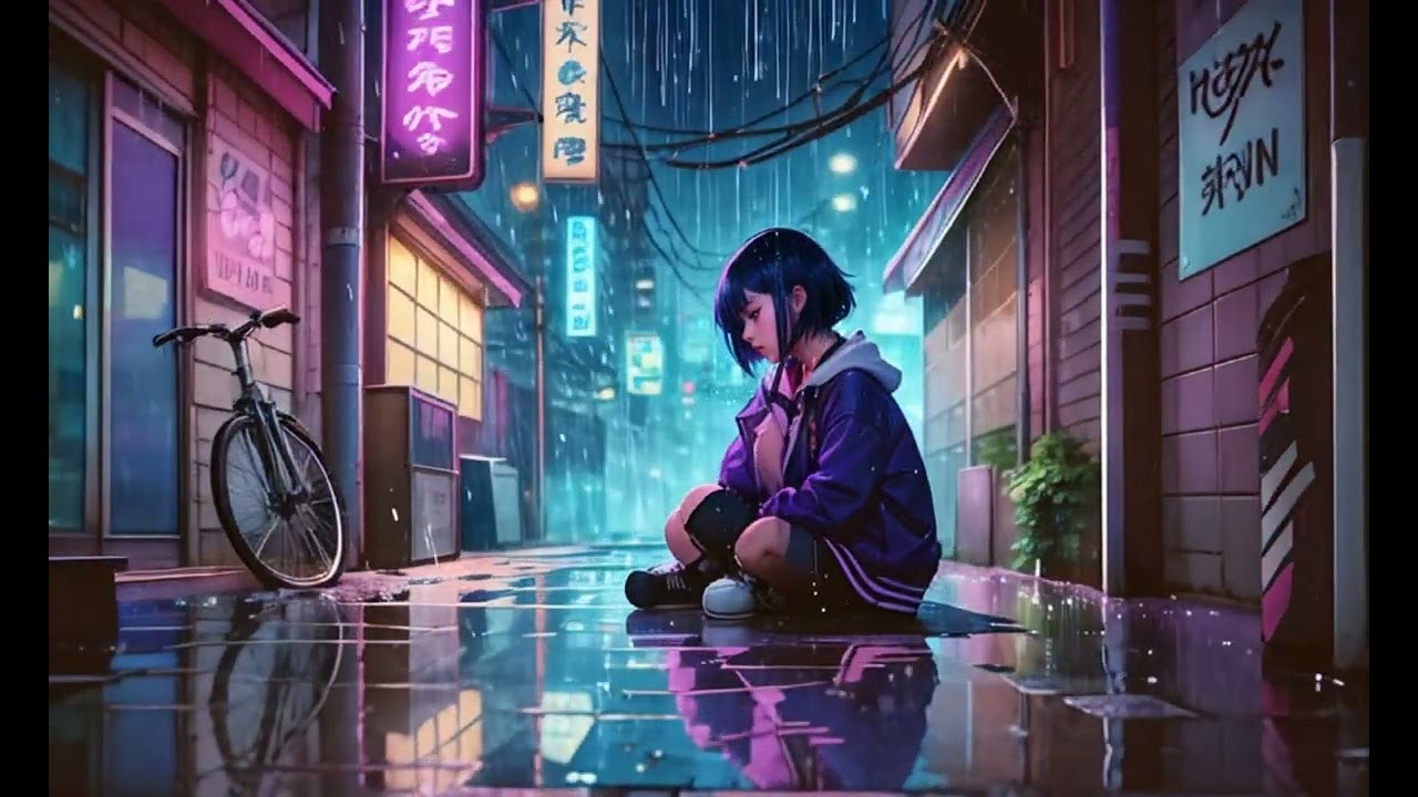 30-Minute Rainy Night Lo-Fi Beats | Relaxing Piano & Acoustic R&B Vibes for Study, Sleep, Chill