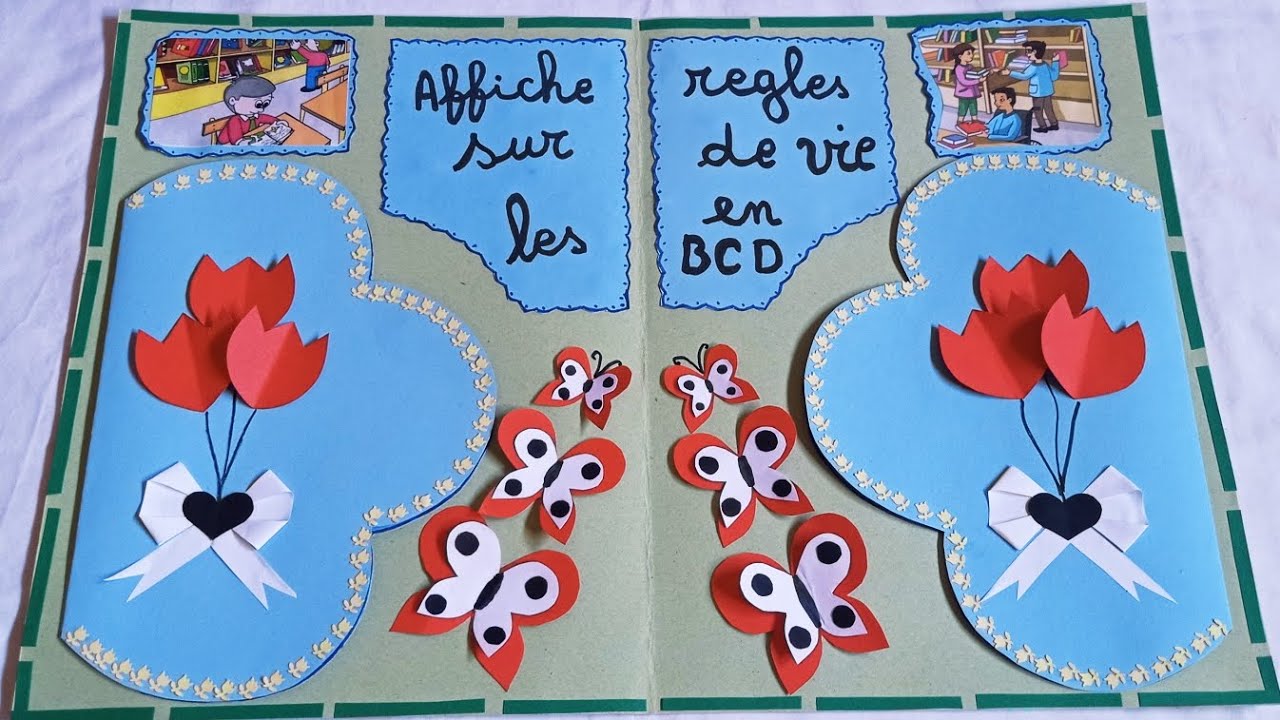le trésor des mots p:32_33 projet de classe affiche sur les règles de vie en BCD
