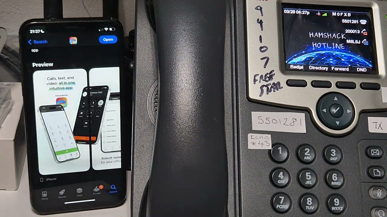 Groundwire iOS - SIP-телефон - Тест горячей линии HamShack