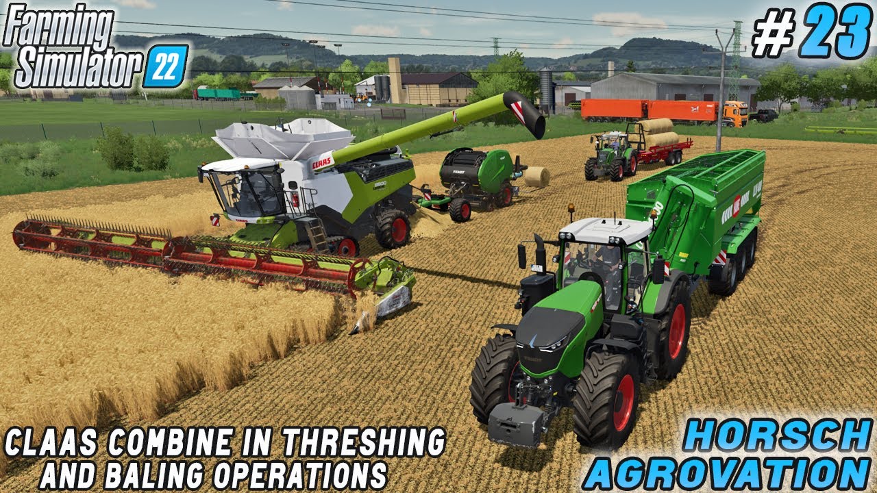 Stone Collection, Barley Harvesting, & Straw Baling | HORSCH AgroVation Farm | FS 22 | Timelapse #23