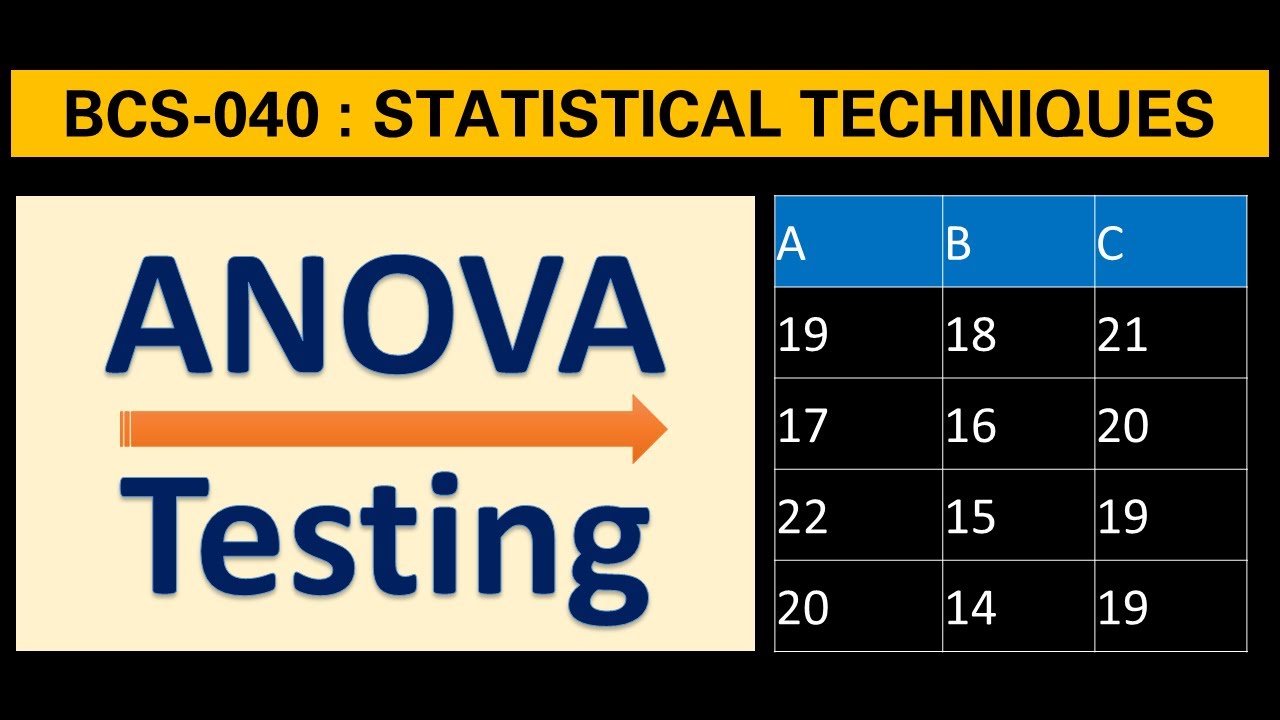 Anova | variance of Analysis | BCS40 | statistics | Important questions | bcs040 bcs-040
