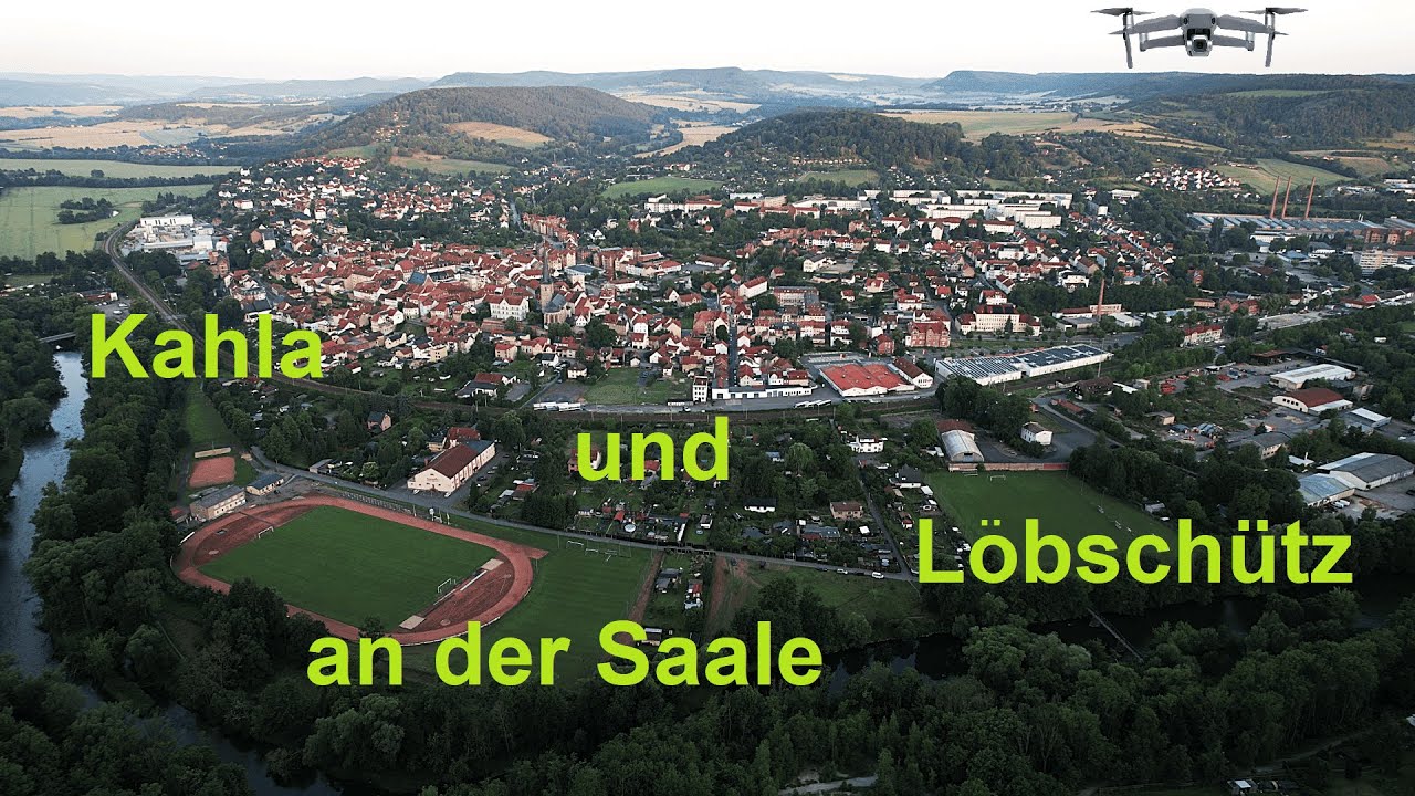 Kahla mit dem Ortsteil Löbschütz, Pfaffenberg, Dohlenstein und ein Blick zur Leuchtenburg