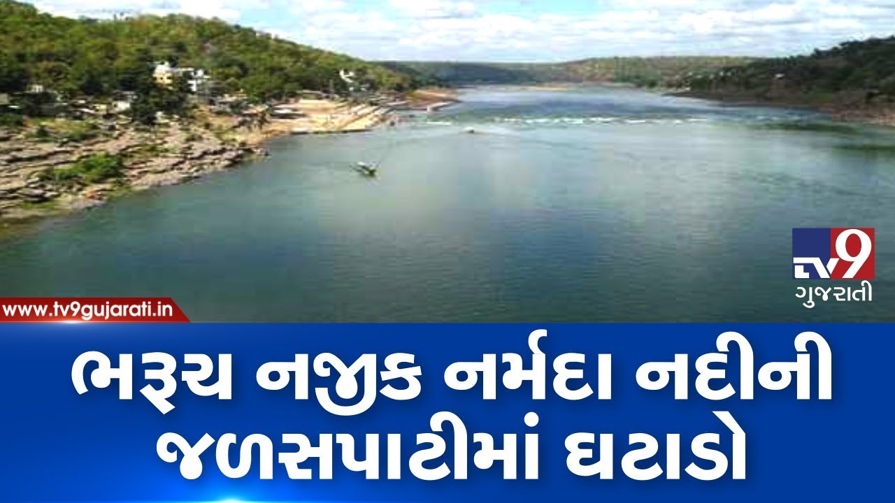 Bharuch : Narmada river brimming beyond danger mark, nearby areas put on alert | Tv9GujaratiNews