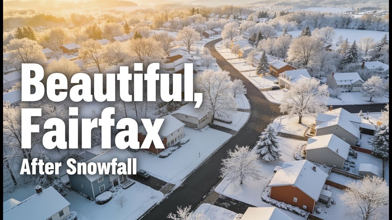 Beautiful Fairfax After Snow Fall ( Drone Footage)