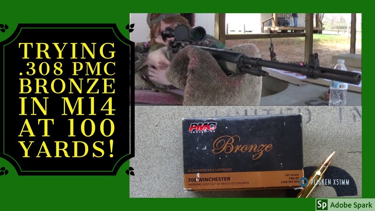 M14, тестирую патроны .308 PMC Bronze 147 gr FMJ-BT на дистанции 100 ярдов!