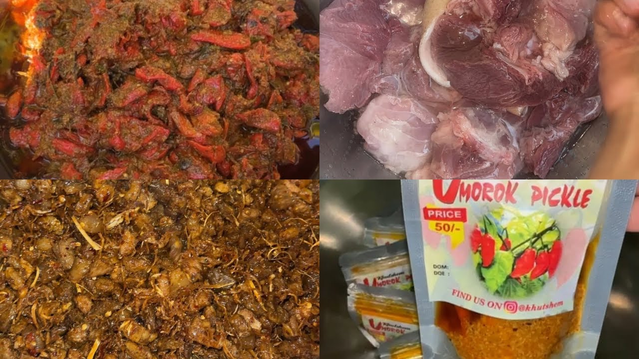 Pork bamboo shoot pickle & king chilli 🌶️ pickle 🔥🔥🔥