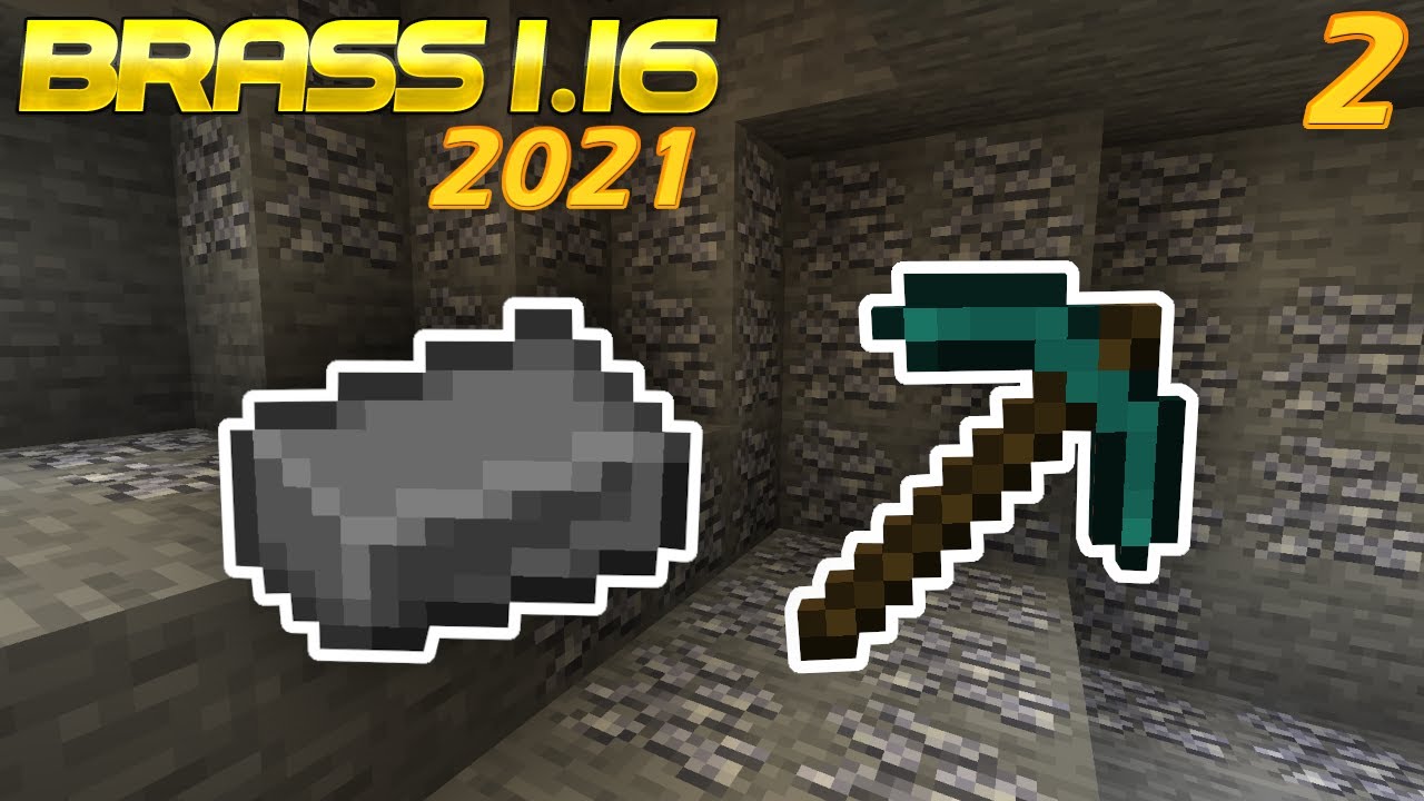 Lets Play Brass 1.16 Unedited EP 2 - Diamond Pickaxe! How to get Iron in Brass 1.16!