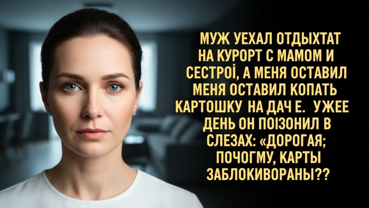 Муж уехал отдыхать на курорт вместе с мамой и сестрой, а меня оставил копать картошку на даче  Но