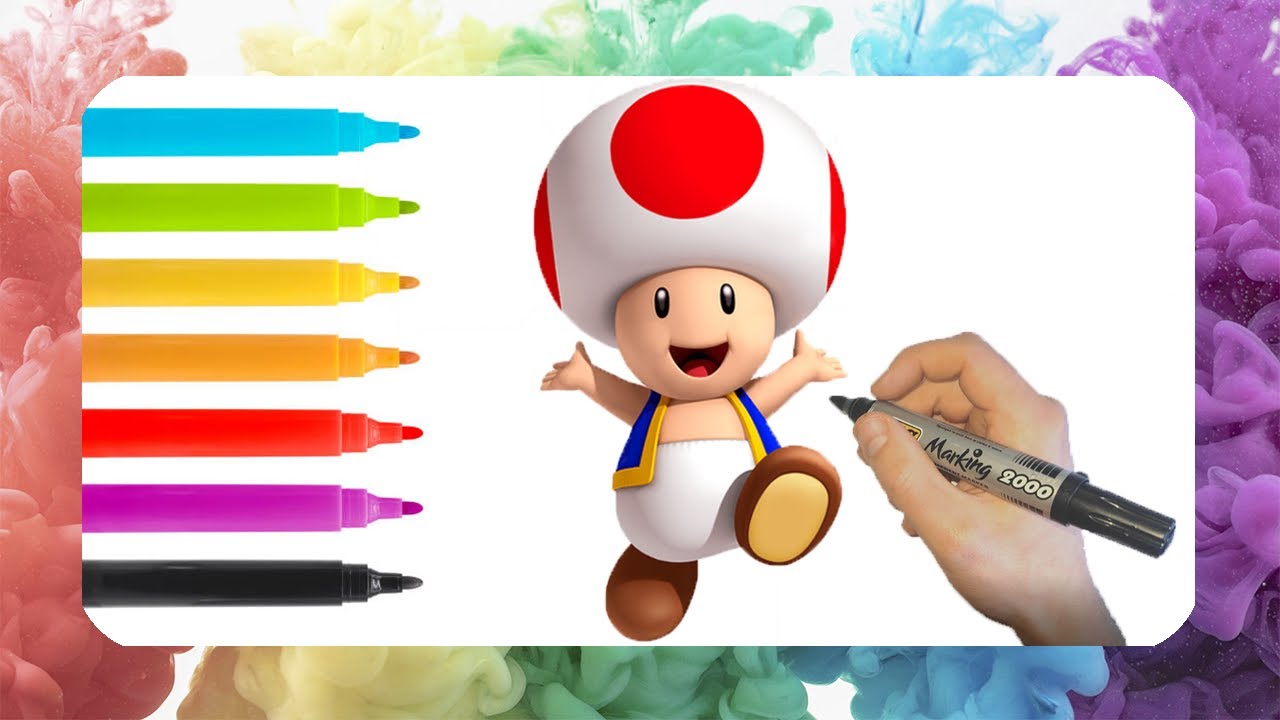 🌈☀️Aprende a Dibujar y Colorear ☀️🌈 Toad