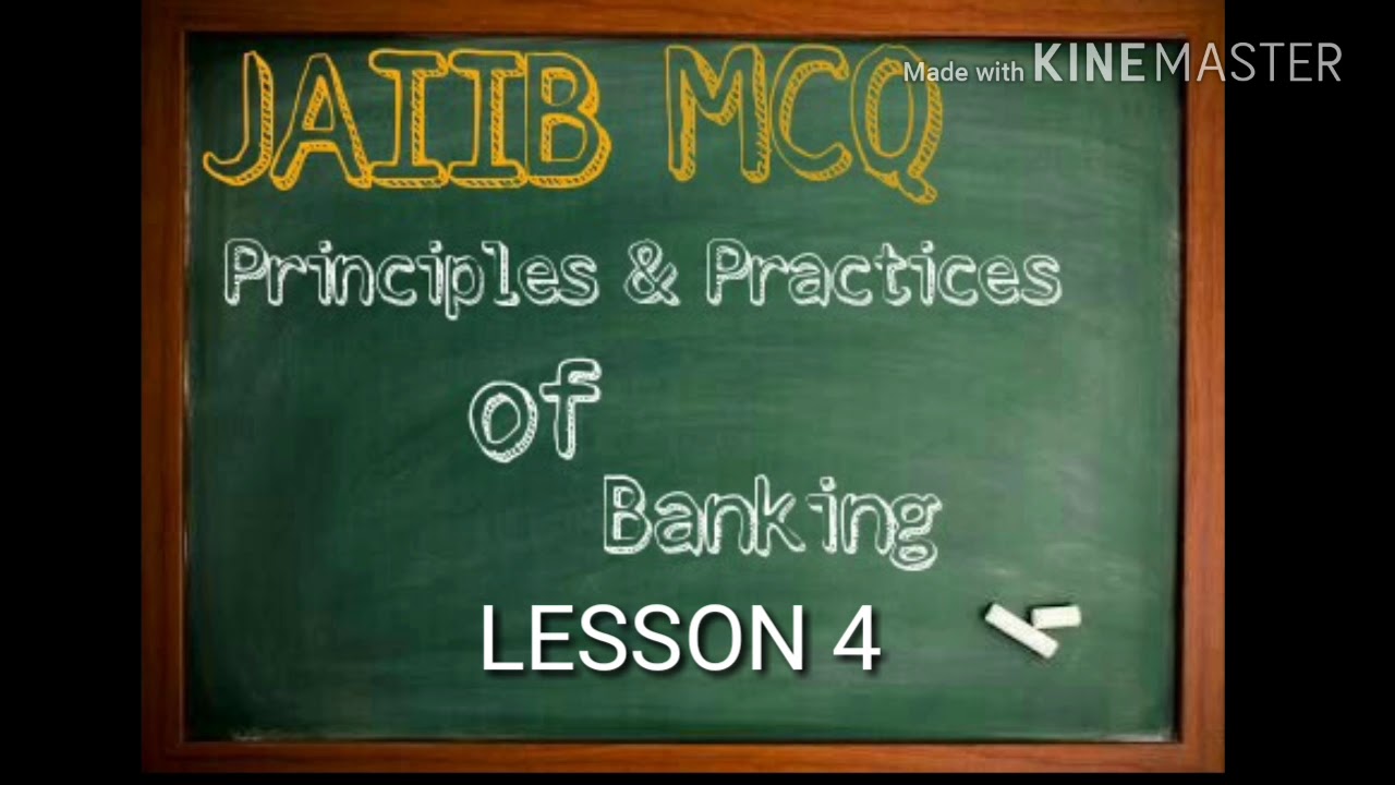 JAIIB | PRINCIPLES & PRACTICES OF BANKING | MCQ