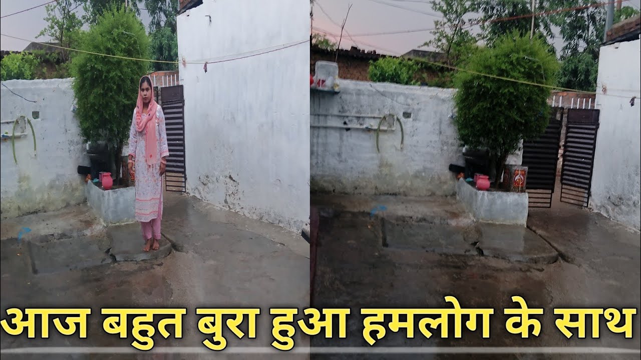 बारिश में बुरा फंसे 😭😭😭😭😭😭