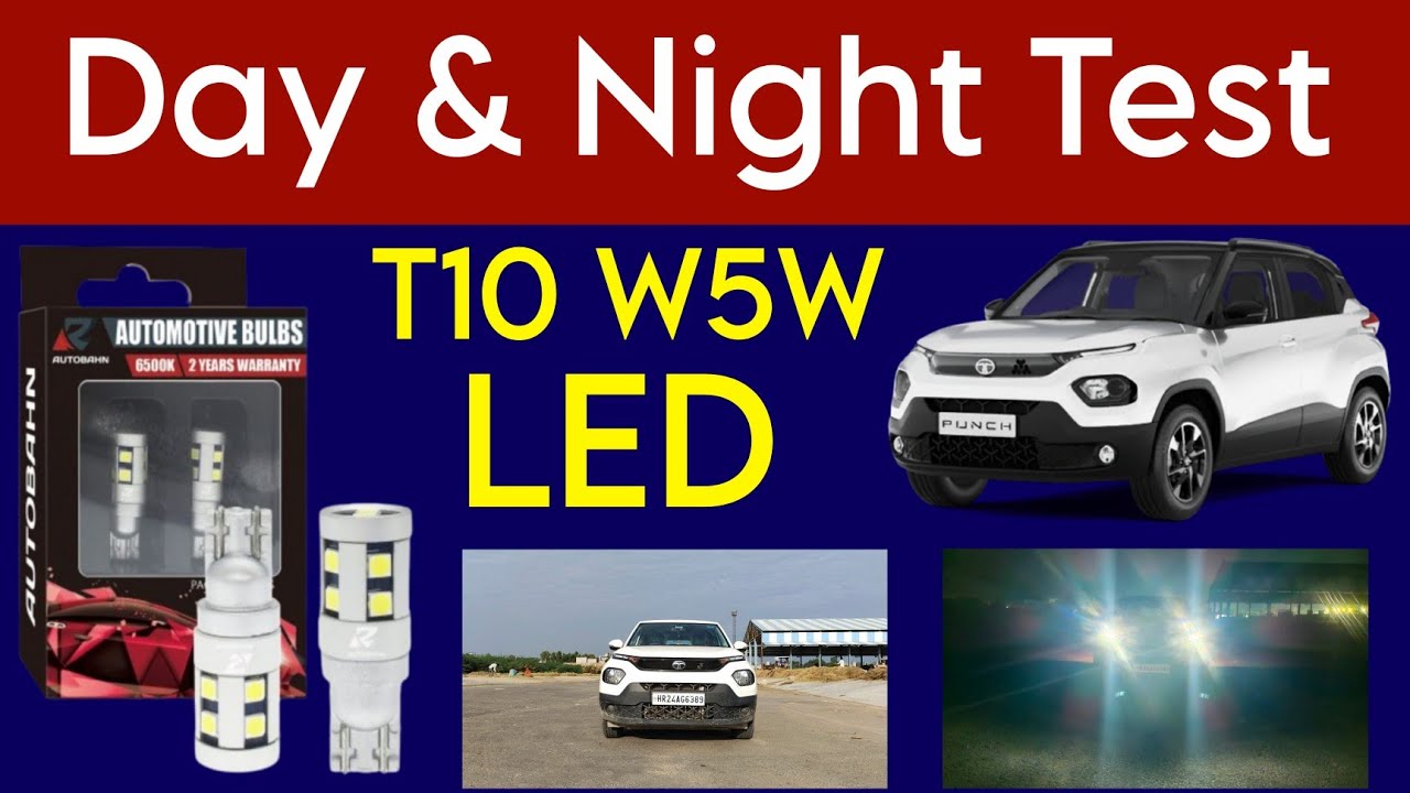 Autobahn T10 W5W LED Review | Tata Punch Parking, Cabin & Boot Light Test | Day & Night Performance