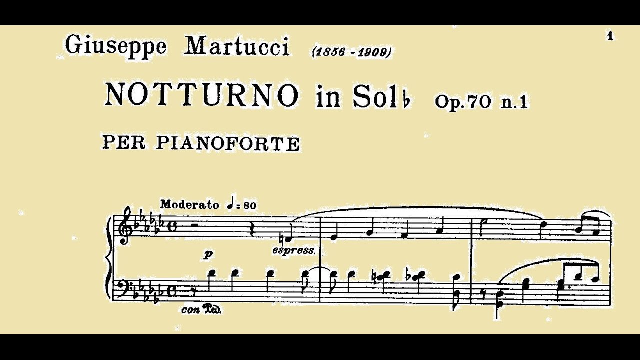 Martucci: Notturno in sol bemolle maggiore op. 70 no. 1 - Riccardo Caramella, piano