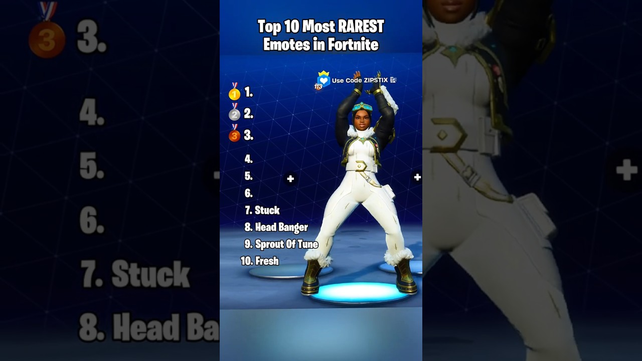 Top 10 Most Rarest Emotes 😍