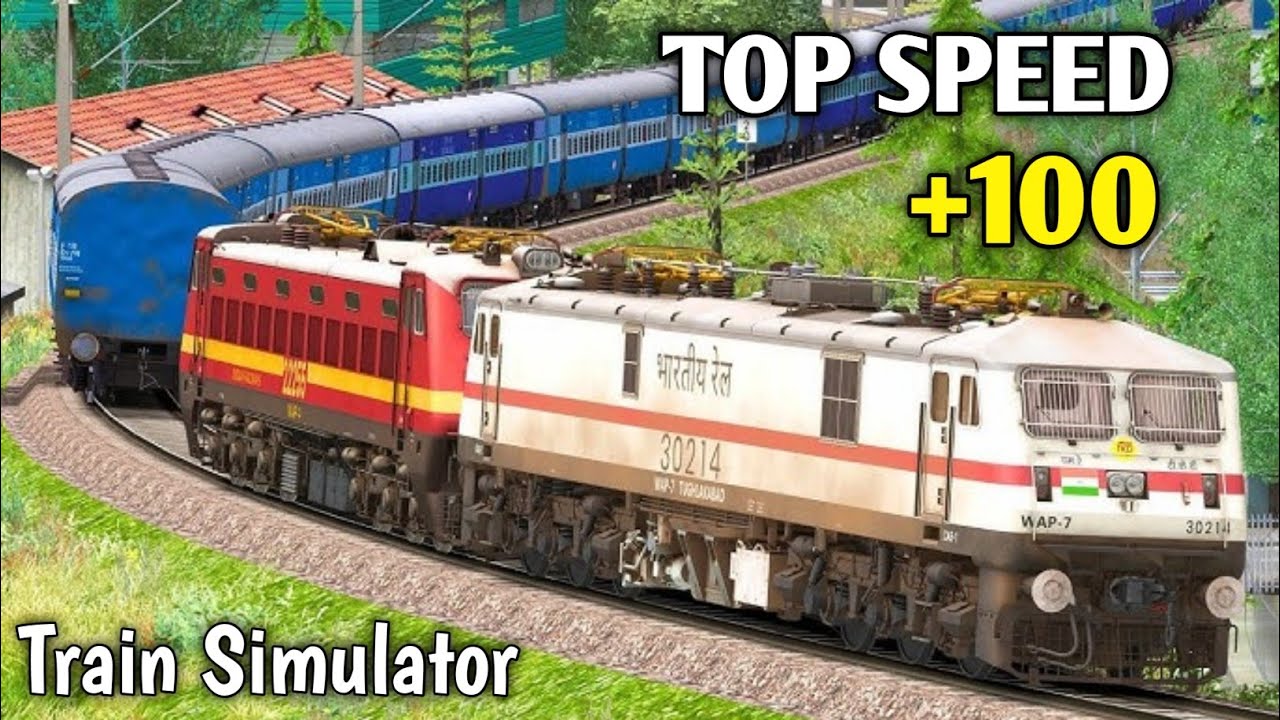 WAP -7 High Speed Double Engine Train | Indian Railways Simulator Gameplay 